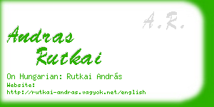 andras rutkai business card